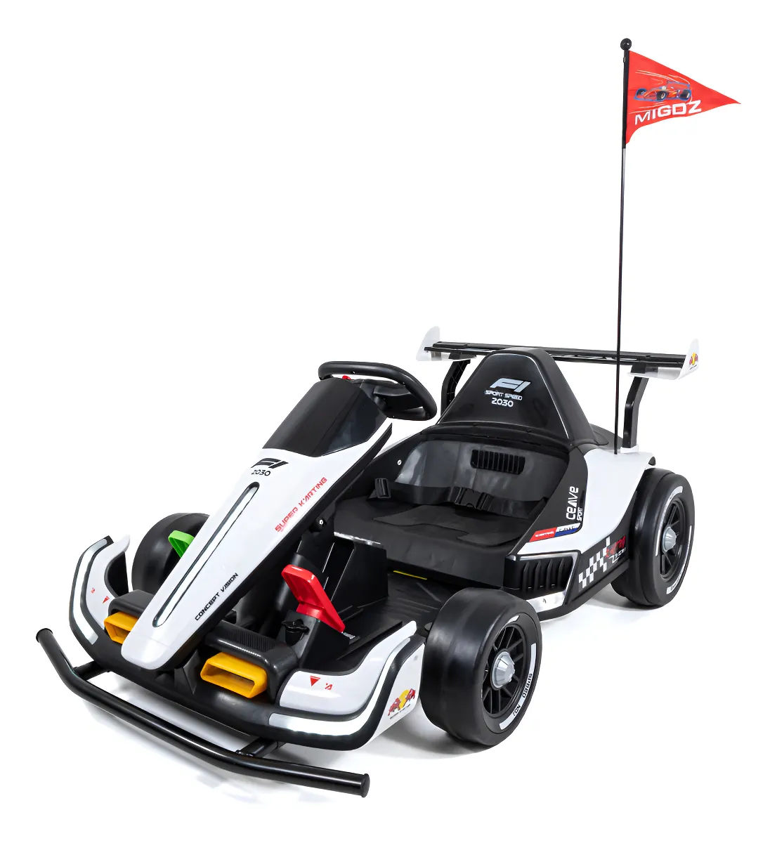 Mini Carro Elétrico Infantil Speed Kart 12v Controle Remoto Cor Branco Brinquedo Infantil Conect Brinq   -    1.979,93
