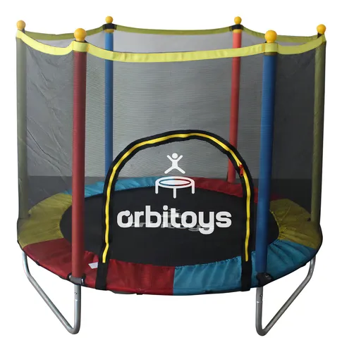 Cama Elástica Infantil Pula Pula Trampolim 1,40 M Playground Preto Colorido   -   R$ 357,00