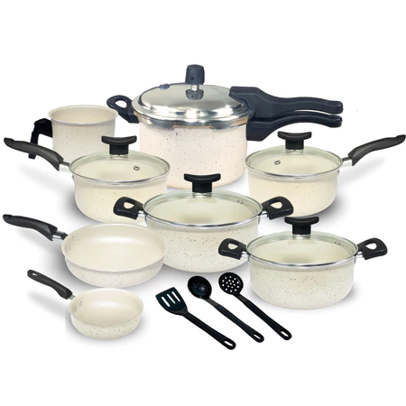 Jogo de Panelas Teflon Munique 11 Pçs com Panela de Pressão fechamento externo de 2.5L  -   284,90