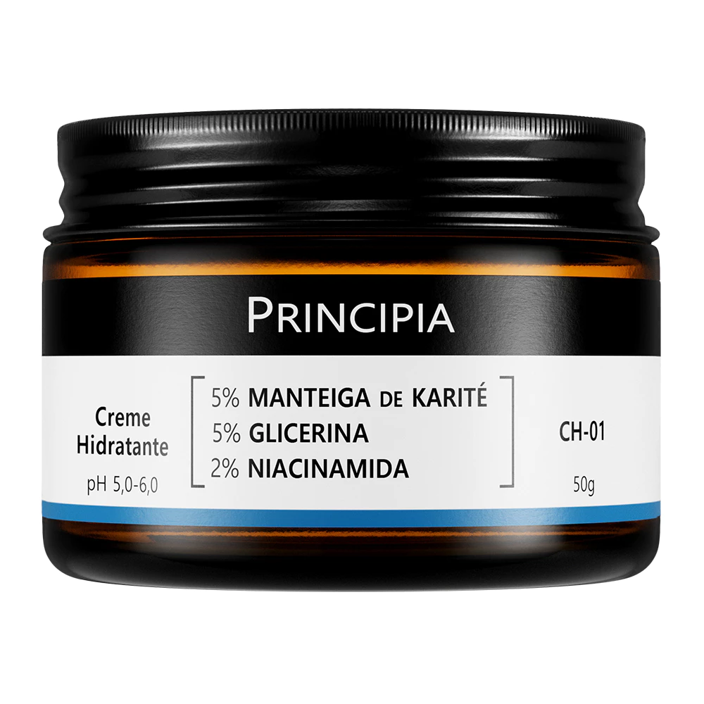 Creme Hidratante facial 5% Manteiga de Karité + 5% Glicerina + 2% Niacinamida CH-01 com 50g   -   38,70